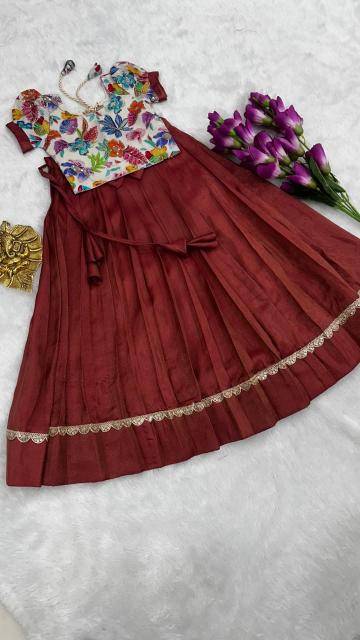 KIDS LEHENGA CHOLI silk Children boutique clothing wholesale